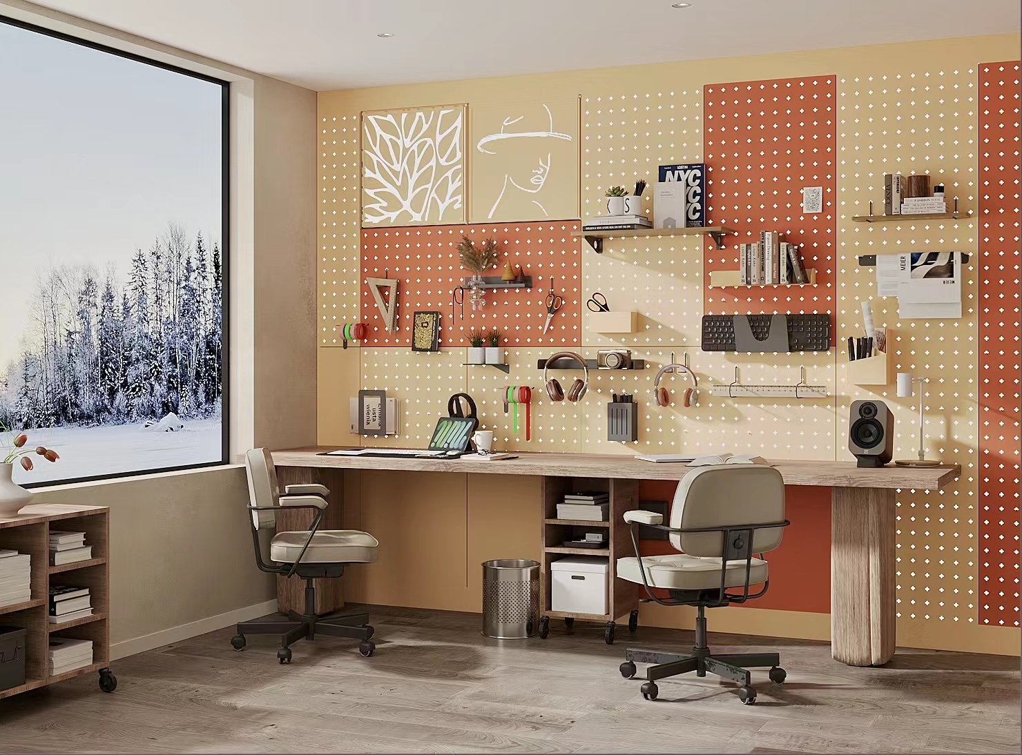 Study room wall panel